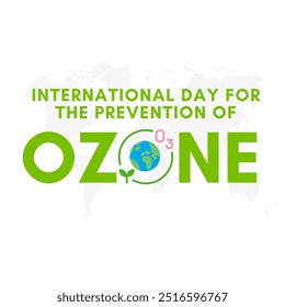 International ozone day is observed every year on September 16 to spread awareness among people about the depletion of Ozone Layer and find possible solutions to preserve it. Vector illustration, Eps