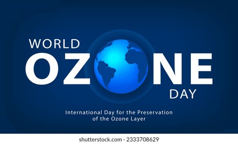 International ozone layer preservation day, September 16th.World ozone day concept design illustration. Vector