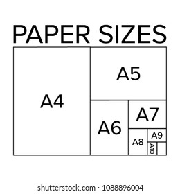 International paper size vector design art 