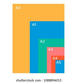 International paper size vector design art 