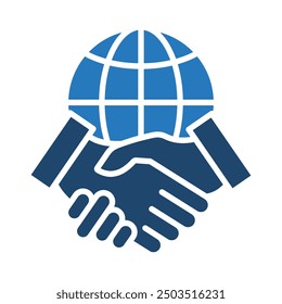 International Partnership icon line vector illustration