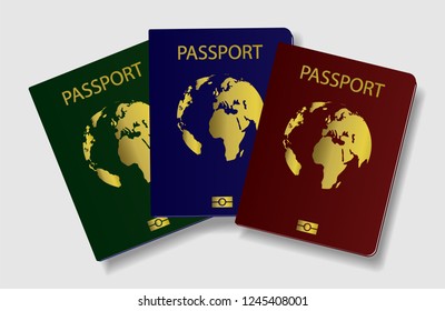 International passport of a citizen. Identification.
