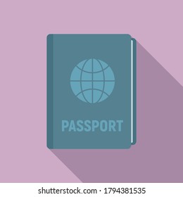 International passport icon. Flat illustration of international passport vector icon for web design