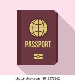 International passport icon. Flat illustration of international passport vector icon for web design