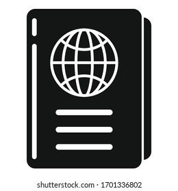 International passport icon. Simple illustration of international passport vector icon for web design isolated on white background