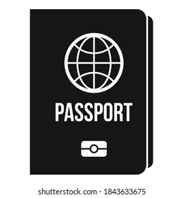 International passport icon. Simple illustration of international passport vector icon for web design isolated on white background