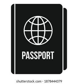 International passport icon. Simple illustration of international passport vector icon for web design isolated on white background