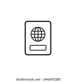 international passport icon vector illustration