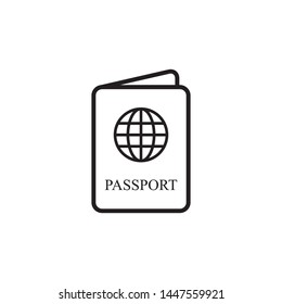 international passport icon vector illustration