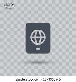 international passport icon. Vector illustration EPS 10.