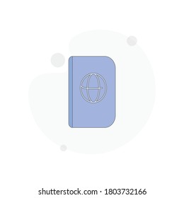 ilustración plana vectorial aislada de pasaporte internacional