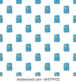 International passport pattern in cartoon style. Seamless pattern vector illustration