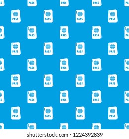 International passport pattern vector seamless blue repeat for any use
