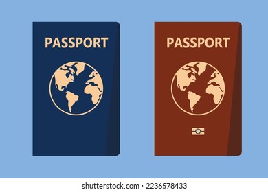 International Passport Vector Illustrator, Passport VECTOR ILLUSTRATOR,Flat style colorful vector illustration icon.