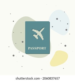 Internationaler Passvektor auf mehrfarbigem Hintergrund. Ebenen gruppiert für einfache Bearbeitungs-Illustration. Für Ihr Design.