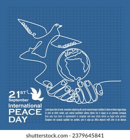 International Peace Day, 21 September, Poster and Banner