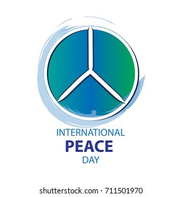 Peace Symbol Over Hand Drawn Watercolor Stock Vector (Royalty Free ...