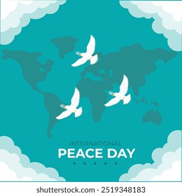 International Peace Day . adobe illustrator. Flat design. Vector.