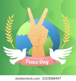 International Peace Day Background Illustration. Peace Day Illustration Template