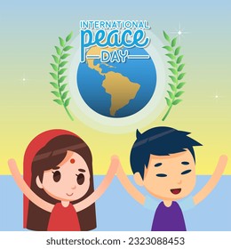 International Peace Day Background Illustration. Peace Day Illustration Template