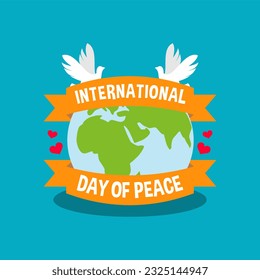 International Peace Day Background Illustration. Peace Day Illustration Template