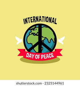 International Peace Day Background Illustration. Peace Day Illustration Template