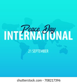 International Peace Day banner. 21 September. Vector illustration