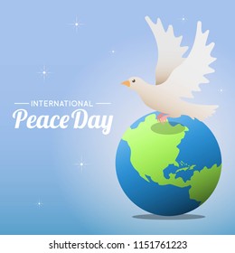 International Peace Day Cartoon Illustration