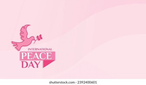 International peace day. Peace celebration with flying dove symbol for background, banner, poster, advertising