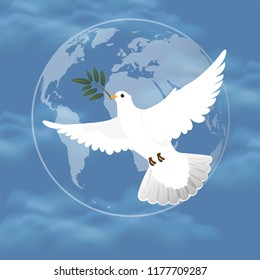 International Peace Day Concept Dove On Stock Vector (Royalty Free ...