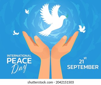 International Peace Day concept. Illustration concept present peace world.