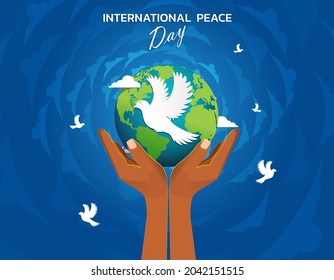 International Peace Day concept. Illustration concept present peace world.