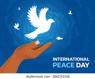 International Peace Day concept. Illustration concept present peace world.