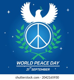 International Peace Day concept. Illustration concept present peace world.