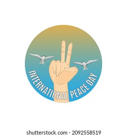 international peace day concept. web banner design. illustration vector