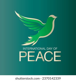 International Peace Day, Dove logo Vector illustration design.