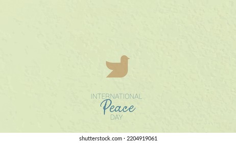 International Peace Day. International day of peace with dove  sign. 21st September. Vector illustration. Perfect for banner, backdrop, wallpaper, flyer, brochure, poster, background, campaign.