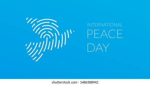 International Peace Day greeting card illustration,  eps10