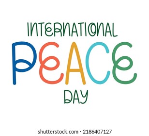 international peace day illustration over white