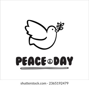 International Peace Day. Illustrative concept presents the world of peace. Illustrated vector.