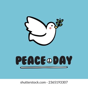 International Peace Day. Illustrative concept presents the world of peace. Illustrated vector.