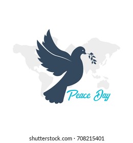 International Peace Day logo or emblem. 21 September. Vector illustration