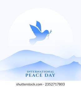 international peace day poster a symbol of love and faith vector