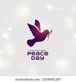 international peace day poster a symbol of peace and love vector