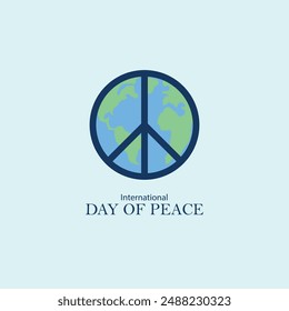 International Peace Day poster template vector.