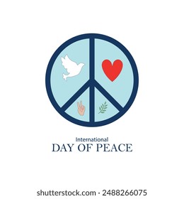 International Peace Day poster template vector.