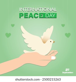 International peace day social media post and background