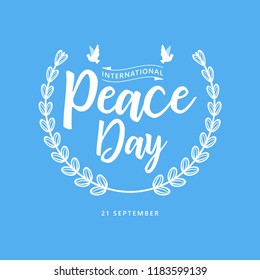 International peace day. vector background illustration poster.