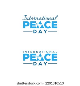 International Peace Day. International Day of Peace. Vector Illustration. Logo design