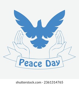 International peace day vector template